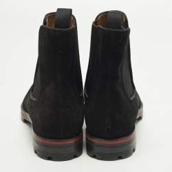 Pre Owned Christian Louboutin Size 43 Black Suede Chelsea Boots