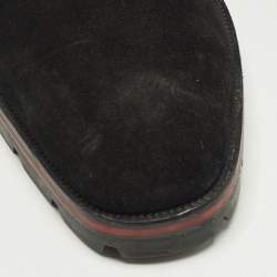 Pre Owned Christian Louboutin Size 43 Black Suede Chelsea Boots