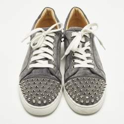 مملوكة مسبقًا حذاء رياضي  كريستيان لوبوتان لو سبايك أورلاتو رمادي شاموا منخفض مقاس 41