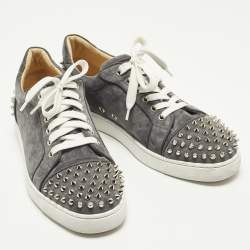 مملوكة مسبقًا حذاء رياضي كريستيان لوبوتان لو سبايك أورلاتو رمادي شاموا منخفض مقاس 41