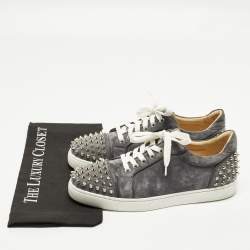 مملوكة مسبقًا حذاء رياضي كريستيان لوبوتان لو سبايك أورلاتو رمادي شاموا منخفض مقاس 41