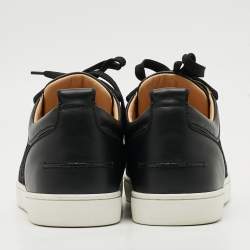 مملوكة مسبقًا حذاء رياضي كريستيان لوبوتان قماش أسود وجلد أربطة مقاس 41