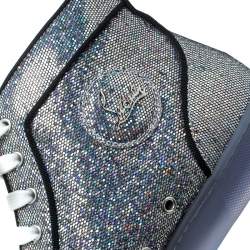 Pre Owned Christian Louboutin Glitter Disco Ball Rantus Orlato High Top Sneakers Size 42.5