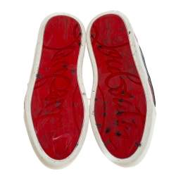 Pre Owned حذاء رياضي كريستيان لوبوتان "اوريليان" منخفض من أعلى جلد و قماش متعدد الألوان مقاس 42.5