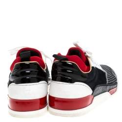 Pre Owned حذاء رياضي كريستيان لوبوتان "اوريليان" منخفض من أعلى جلد و قماش متعدد الألوان مقاس 42.5