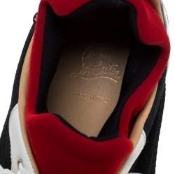 Pre Owned حذاء رياضي كريستيان لوبوتان "اوريليان" منخفض من أعلى جلد و قماش متعدد الألوان مقاس 42.5