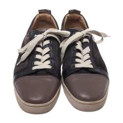 Christian Louboutin Multicolor Leather And Suede Rantulow Sneakers Size 43