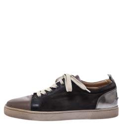 Christian Louboutin Multicolor Leather And Suede Rantulow Sneakers Size 43
