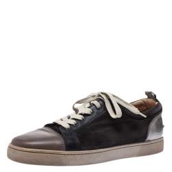 Christian Louboutin Multicolor Leather And Suede Rantulow Sneakers Size 43