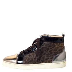 Christian Louboutin Louis Orlato Leopard Spike Mens Sneakers Size 45 US 12