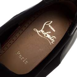 Christian Louboutin Black Leather And Suede 'Simon' Derby Size 41.5