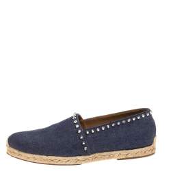 Christian Louboutin Blue Denim Melides Casa Spikes Espadrilles