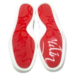 Pre Owned Christian Louboutin Multicolor Leather and Suede Rantus High Top Sneakers Size 42.5