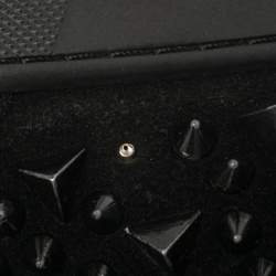 مملوكة مسبقًا Christian Louboutin Black Suede Multi Level Spiked Pik Pik Louis High Top Sneakers Size 43