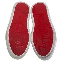 Christian Louboutin Multicolor Leather and Fabric Aurelien Low Top Sneakers Size 45.5