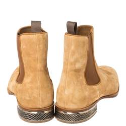 Christian Louboutin Beige Suede Chelsea Roadie Boots Size 42
