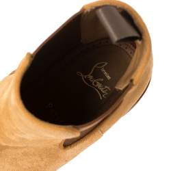 Christian Louboutin Beige Suede Chelsea Roadie Boots Size 42