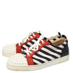 Pre Owned حذاء رياضى كريستيان لوبوتان 2019 سبايك ز فيرزى جونيور جلد وكانفاس متعدد الألوان مقاس 45