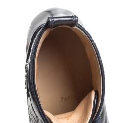 مملوكة مسبقًا حذاء رياضى كريستيان لوبوتان منخفض من أعلى رنتو�س جلد نقش تمساح أسود مقاس 43