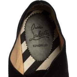 Christian Louboutin Black Suede Lace Up Espadrilles Size 43