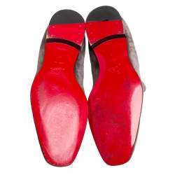 Christian Louboutin Grey Suede Samson Chelsea Boot Size 41