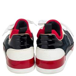 Pre Owned حذاء رياضي كريستيان لوبوتان منخفض من أعلى أورليان قماش وجلد متعدد الألوان مقاس 40.5