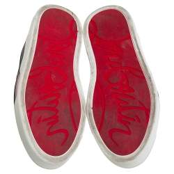 Pre Owned حذاء رياضي كريستيان لوبوتان منخفض من أعلى أورليان قماش وجلد متعدد الألوان مقاس 40.5