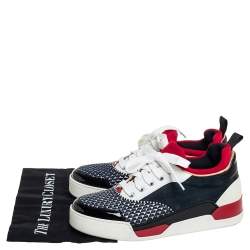 Pre Owned حذاء رياضي كريستيان لوبوتان منخفض من أعلى أورليان قماش وجلد متعدد الألوان مقاس 40.5