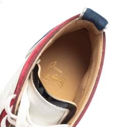 Pre Owned Christian Louboutin Multicolor Leather and Suede Orlato High Top Sneakers Size 42