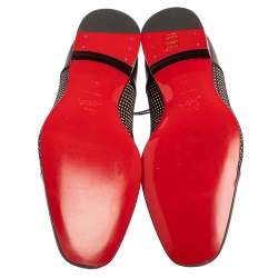 مملوكة مسبقًا حذاء أوكسفورد كريستيان لوبوتان رباط جرغو جلد مغزول بني مقاس 42.5