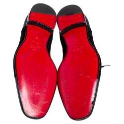 Pre Owned Christian Louboutin Black Leather and Suede Daviol Derby Size 43