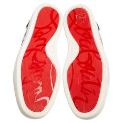 Pre Owned Christian Louboutin Multicolor Patent Leather and Suede Louis Orlato High Top Sneakers Size 42