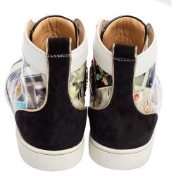Pre Owned Christian Louboutin Multicolor Patent Leather and Suede Louis Orlato High Top Sneakers Size 42