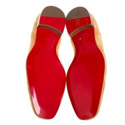 مملوكة مسبقًا حذاء أكسفورد كريستيان لوبوتان رباط جرغو سويدي بني مقاس 43.5