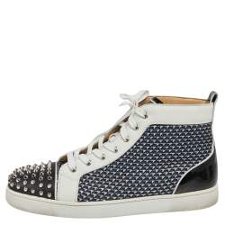 Christian Louboutin Louis Leather High-Top Sneakers - Black - 45