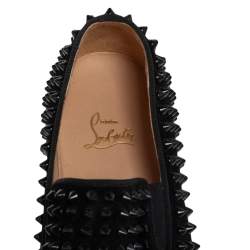 Christian Louboutin Black Suede Dandelion Spikes Sneakers Size 40.5