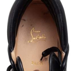 Pre Owned حذاء رياضي كريستيان لوبوتان رانتاس سبايك جلد أسود مقاس 45