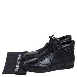 Pre Owned حذاء رياضي كريستيان لوبوتان رانتاس سبايك جلد أسود مقاس 45