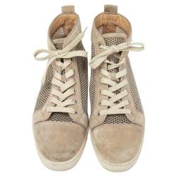 مملوكة مسبقًا حذاء رياضي كريستيان لوبوتان رانتوس سويدي رصاصي مرتفع من أعلى مقاس 42