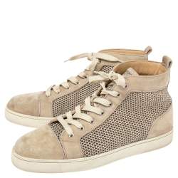 مملوكة مسبقًا حذاء رياضي كريستيان لوبوتان رانتوس سويدي رصاصي مرتفع من أعلى مقاس 42