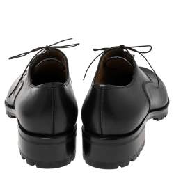 Pre Owned Christian Louboutin Black Leather Sopeter Oxfords Size 44.5