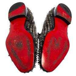 مملوكة مسبقًا حذاء لوفرز كريستيان لوبوتان فانيلا دانديليون نمط مموه رصاصي/أسود مقاس 40