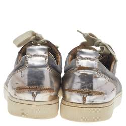 Pre Owned Christian Louboutin Multicolor Suede And Leather Louis Junior Spikes Low Top Sneakers Size 41