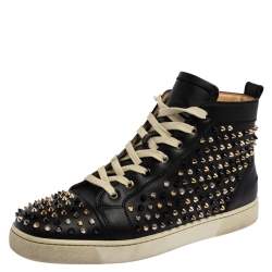 CHRISTIAN LOUBOUTIN LOUIS ORLATO SHOES 45.5 BLACK SUEDE SNEAKERS