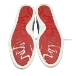 Christian Louboutin Tricolor Canvas And Leather High Top Sneakers Size 45