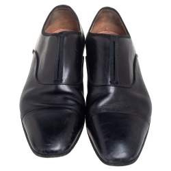 Pre Owned Christian Louboutin Black Leather Greghost Loafers Size 45.5