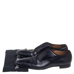 Pre Owned Christian Louboutin Black Leather Greghost Loafers Size 45.5