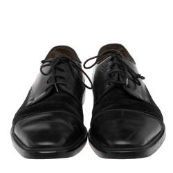 Christian Louboutin Black Leather and Suede Daviol Derby Size 41.5