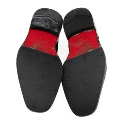Christian Louboutin Black Leather and Suede Daviol Derby Size 41.5