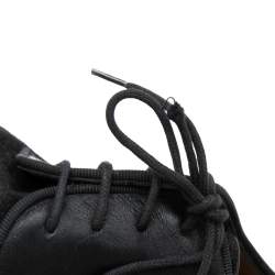 Christian Louboutin Black Leather and Suede Daviol Derby Size 41.5